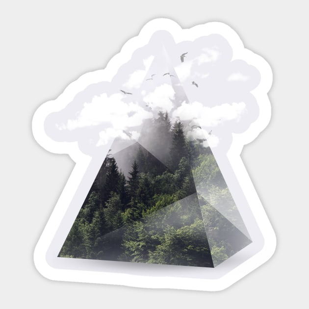 Forest Triangle Sticker by astronaut